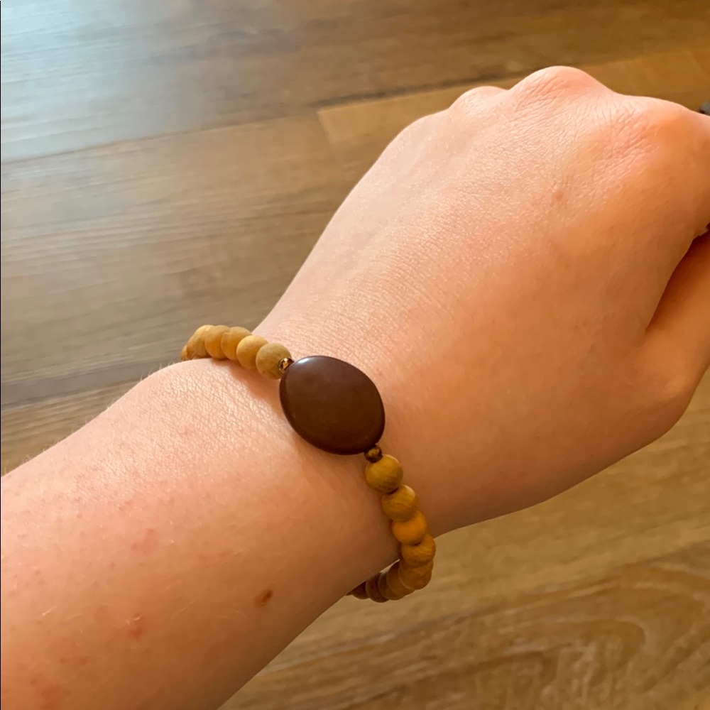 Wood and Stone Bracelet